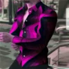 6 color men's shirt casual shirt high -quality 3D printing fashion trendy long -sleeved shirt comfortable and breathable - Image 6
