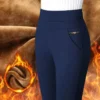 Office Lady Plus Fleece Warm Slim Pencil Pants Autumn Winter New Women Fashion Butterfly Elastic High Waist Casual Trousers 2023 - Image 3