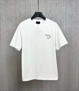 Women/Men's Embroidery Letter Print Stylish Cotton Summer Top T Shirts Couple Outfit Oversized T Shirt D2802# - Image 2