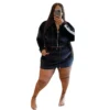 Wmstar Plus Size Women Clothes Velvet Sweatsuit 2 Two Piece Set Hoodie Mini Skirts Sets Matching Outfits Wholesale Dropshipping - Image 4