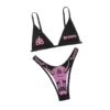 2 Pieces Ladies Swimwear Goth Letter Patterns Print Spaghetti Strap Bikini Tops Panties for Women Swimming Suit Beach Wear - Image 5