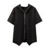 150Kg Plus Size Women's Summer Western Style Irregular Hooded Top Bust 149 Loose Short-Sleeved T-Shirt Black 5XL 6XL 7XL 8XL 9XL - Image 6