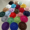 Wholesale price Fedora hat winter circular concave convex surface flat top fashion men and women felt jazz hat Fedora - Image 3