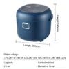12V/24V Electric Pressure Cooking Pot Car Truck Smart Noodles Soup Porridge Rice Cooker Stew Food Steamer Warmer Meal Heater 2L - Image 5