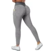 S-3XL Women's Casual High Waist Pocket Sports Leggings Fitness Pants Scrunch Butt Workout Tights Push Up Yoga Gym Leggins - Image 2