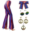 60s 70s Women Costumes Accessories Hippie Pants Bell Bottom Boho Pants Flared Pants Retro Trousers for 70s Theme Party - Image 4