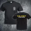 2019 Summer Fashion Hot Sale Men O-Neck T Shirt Inspired K9 Unit Police Black T Shirt Men Adult Design T Shirt(2)