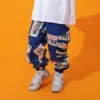 Kids Cool Fashion Ballroom Hip Hop Dancing Outfits Tshirt Cargo Dancing Pants Boys Girls Loose Jazz Dance Wear Costumes Clothes - Image 5