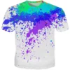 Drop shipping Paint Stain Rainbow Paint Splatter Print T-shirt 2023 Summer Men Women Hipster 3D T shirt Street Harajuku Tees - Image 5