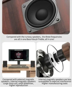 Home HiFi Stereo Sound Subwoofer SPA20 Wood Multimedia Bluetooth Speakers USB Desktop Notebook Computer Loudspeaker Music Player - Image 3