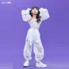 Girl Group Clothes Sets Hip Hop Kids Crop Top Chiffon Pants Street Dance Lace Skirts Child Fashion Streetwear Elegant Costumes - Image 5