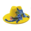 Embroidered Flower Fedora Hat 3D Wedding Hat Men's and Women's Jazz Hat 2023 New Fedora Hat New Product Release Sombrero Hat - Image 2