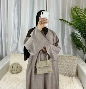 Closed Linen Abaya Dubai Luxury Plain Muslim Hijab Dress Turkey Casual African Dresses Abayas for Women Ramadan Eid Islam Kaftan - Image 6