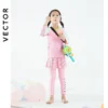 VECTOR Children's Swimsuit Sunscreen Swimsuit Bikini Breathable Split Suit Summer Beach Long-sleeved Swimsuit Can Be Split 2023 - Image 3