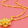 Gold shop with 999 increased flower thick women's chain car flower 18K necklace pendant 45cm. - Image 3