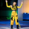 Girls Hip Hop Dance Costumes Children Yellow Outfits Jazz Street Dance Wear Ballroom Hiphop Rave Clothes Stage dance Costumes - Image 2