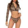 Sexy Bikini Push Up 3 Piece Swimsuit Women Fashion Long Sleeve Bikinis 2024 Mujer Plus Size Bikini Swimsuit Купальник 5xl 비키니