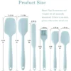 Silicone Spatula Set Of 6, Professional For Nonstick Cookware, Heat Resistant Rubber Spatulas, For Cooking Baking - Image 5