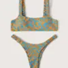 Sexy Micro Bikini 2023 Women Orange Leopard Push Up Padded Thong Swimsuit Female Cut Out Bathing Suit Swimwear Trajes De Baño