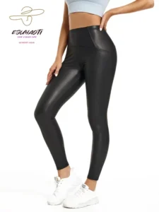 Women Oversize Leggings Sexy PU Leather Pants Spring Autumn Thin Velvet Artificial Increase Matte Trousers Tight - Image 2