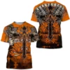 Vintage Cross Skull 3D Harajuku Print Ghost Men's Round Neck Short Sleeve Cool Fashion Casual Oversized T-shirt Top Hip Hop New - Image 4
