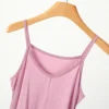 XL to 6XL Summer Spaghetti Strap Tops Women V-neck Camis Base Sleeveless Tank Tops Casual Thin Camisole Solid color - Image 5