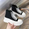 With Lacing Thick-heeled Boots Shoes Man Boots Sneakers Running Shoes For Men Sports High Tech Fashion-man Trend Snackers - Image 5
