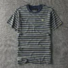 Summer New American Retro Short Sleeve O-neck Striped T-shirt Men's Fashion Simple 100% Cotton Washed Old Casual Slim Youth Tops - Image 3