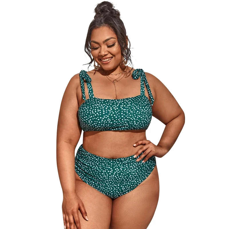 2023 New Women Swimwear Plus Size Push Up Bikinis Set High Waist Swimsuit Larges Big Plussize Swimming Suits Bathing Beachwear