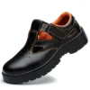 men fashion breathable steel toe covers working shoes worker soft leather sandals summer safety boots designer footwear protect - Image 4