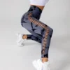 Sexy Hollow Out Tummy Control Sports Leggings for Women Workout Tights Running Fitness Tie Dye Seamless High Waist Yoga Pants - Image 2