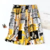 Summer Men's Cotton Viscose Printed Pajamas Shorts Thin 5xl Oversize Loose Shorts Beachwear Casual Home Men Pyjama Shorts - Image 6