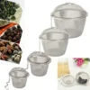 Durable 6 Sizes Silver Reusable Stainless Mesh Herbal Ball Tea Spice Strainer Teakettle Locking Tea Filter Infuser Spice - Image 2