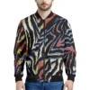 Abstract Zebra Pattern Jacket Men Clothes 3d Printed Flower Sweatshirt Women Casual Bomber Zipper Jackets Streetwear Tops Coat - Image 2