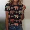 Oversized Female Clothing Boho Style Women Clothes T-Shirts Sexy Girls Tees Tops Elephant Animals Watercolor 3D Print T Shirt - Image 2