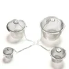 Durable 6 Sizes Silver Reusable Stainless Mesh Herbal Ball Tea Spice Strainer Teakettle Locking Tea Filter Infuser Spice - Image 5