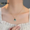 Natural Myanmar Jadeite Blue Water Cat Claw Pendant 18K Gold Inlaid with Ice Kind Lovely Fashion Women's Jade Necklace Gift - Image 5