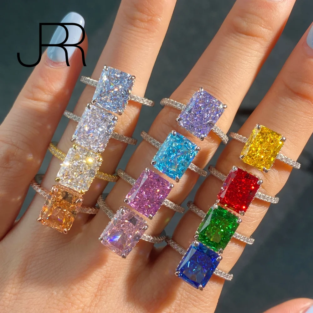 JRR Real 925 Sterling Silver Luxury Designer Engagement Gemstone Party Fine Ring For Women Jewelry Free Shipping Gift