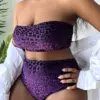 0XL - 4XL New Leopard Bikini Plus Size Large Size Swimwear Women Swimsuit Female Two-pieces Bikini set Bather Bathing Suit K3977