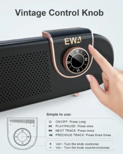 EWA L102 Sound Blaster Bluetooth Speaker Vintage Computer Laptop Wireless Multimedia Subwoofer Player Speaker - Image 3