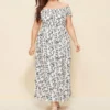 Plus Size Maxi Dress Elastic Chest Wrapped Fine Sewing Long Dress Bohemia Style Off Shoulder Long Dress - Image 3