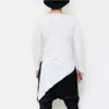 Men asymmetrical design punk hip hop long sleeve t shirt side split long tee shirts mens casual vintage streetwear gothic tops - Image 6