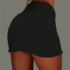 Women's Fashion Front Buttons Denim Skirts Sexy Push Up Solid Color Short Skirt Female Y2k Black Bodycon Jeans Dress Streetwear - Image 3