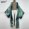 2022 WINYI Summer Beach Wear Swim Suit Cover Africa sweet lady boho Cardigan stitch colorful sexy Holiday long Sleeve Kimono - Image 4