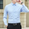 New Plus Size 6XL 7XL 8XL Men Solid Color Business Shirt Fashion Classic Basic Casual Slim White Long Sleeve Shirt Brand Clothes - Image 4