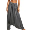 Solid Black Casual Y2K Womens Baggy Pants 2024 New Wide Leg Thai Hippy Boho Loose Aladdin Hippie Balloon Pants Trousers S-3XL - Image 4