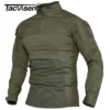 TACVASEN Mens Work Shirts 1/4 Zip Long Sleeve Hunting Shirts Outdoor Fishing Hiking Shirts Casual Pullover Tops Wear-Resistance - Image 4