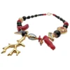Y.YING Cultured Black Biwa Pearl Red Coral Onyx Choker Necklace Fashion Women Necklace Gifts - Image 6