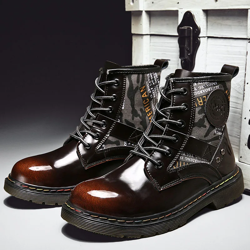 WAERTA Brand Women Boots Fashion Luxury Leather Men’s Ankle Designer Boot High-quality Casual Motorcycle Couple Shoes Size 35-46