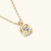6.5mm 1.0 carat D Moissanite Solitaire Drop Necklaces 18k Gold Plated Pendant Original Real 925 Silver Chain Jewelry for Women - Image 3